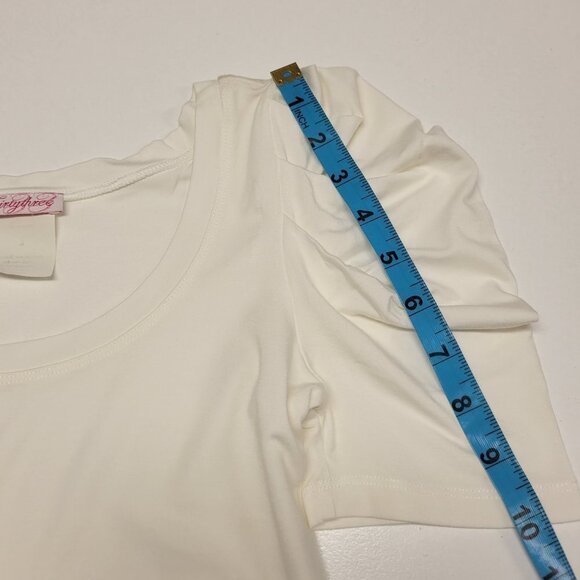 WHITE Short Sleeve Blouse Top Tees  Size S - NWOT - Picture 5 of 5